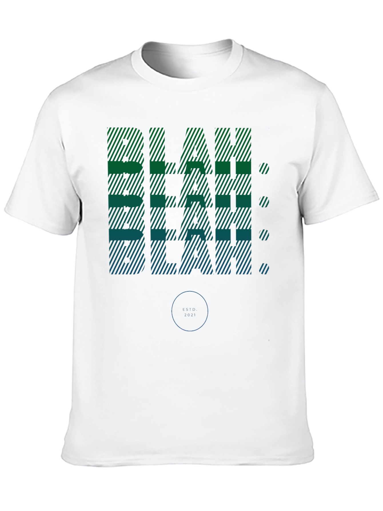 Blah Graphic Print Mens Black T-Shirt