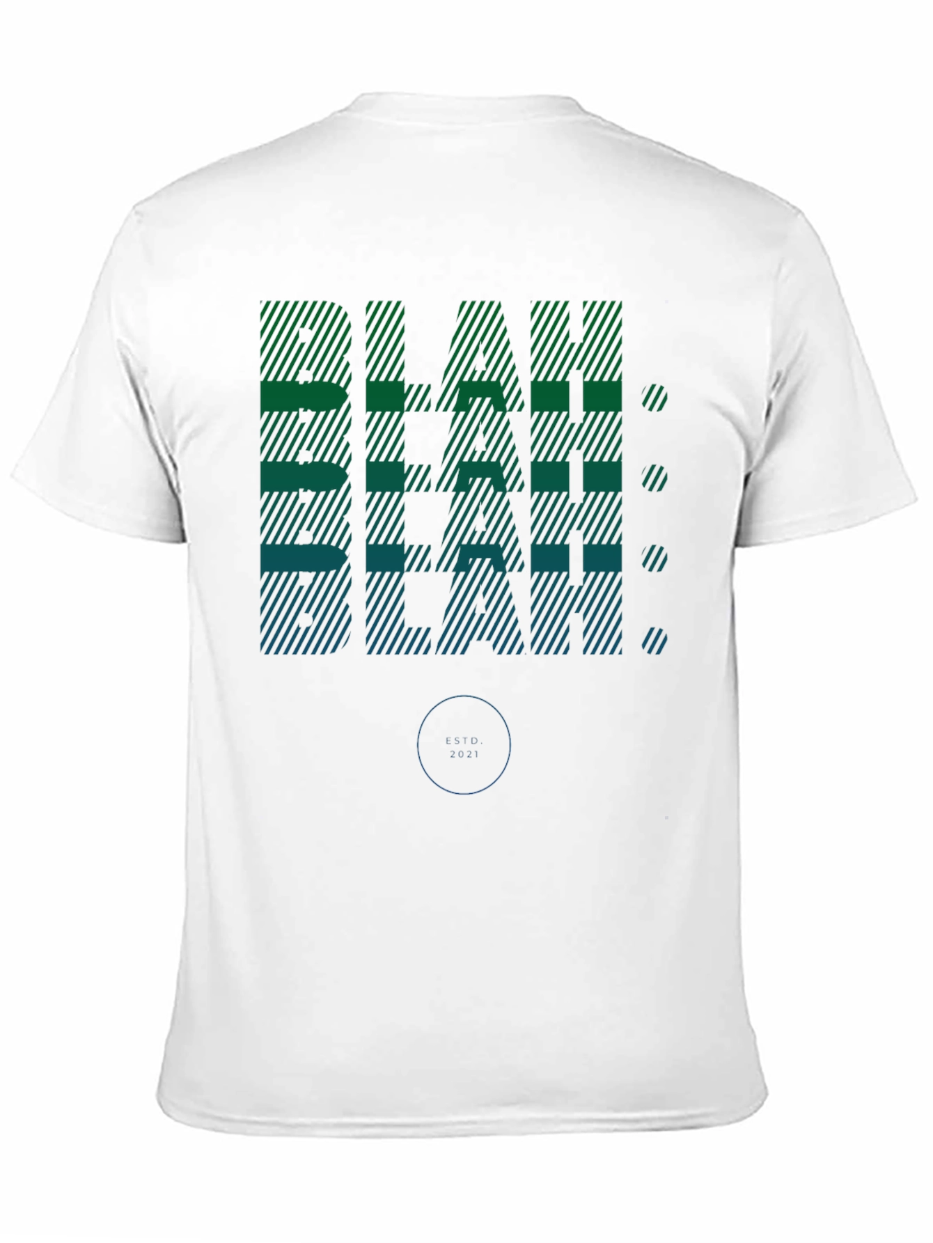 Blah Graphic Print Mens Black T-Shirt