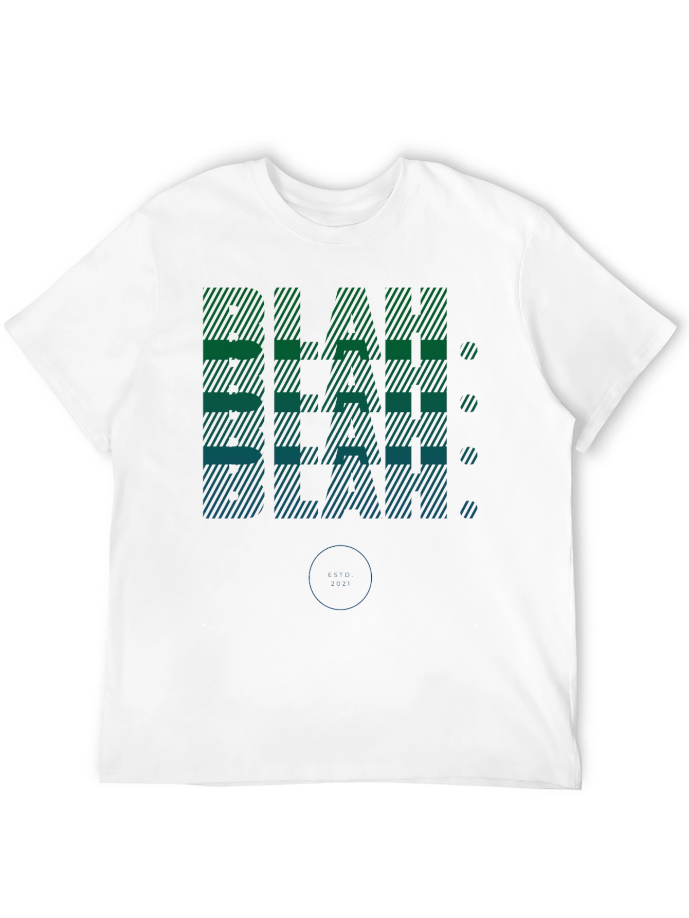Blah Graphic Print Mens Black T-Shirt