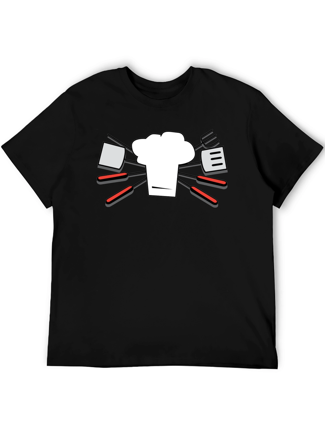 Chef Hat & BBQ Tools Graphic T-Shirt