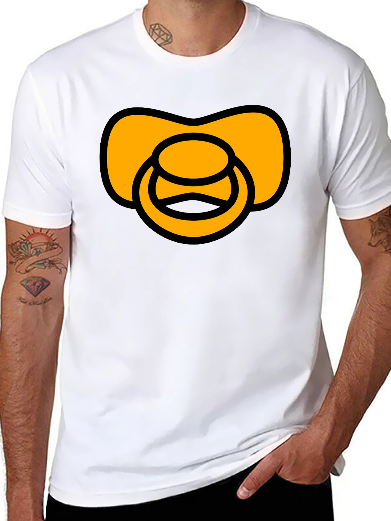 Pacifier Graphic T-Shirt - Black Casual Tee