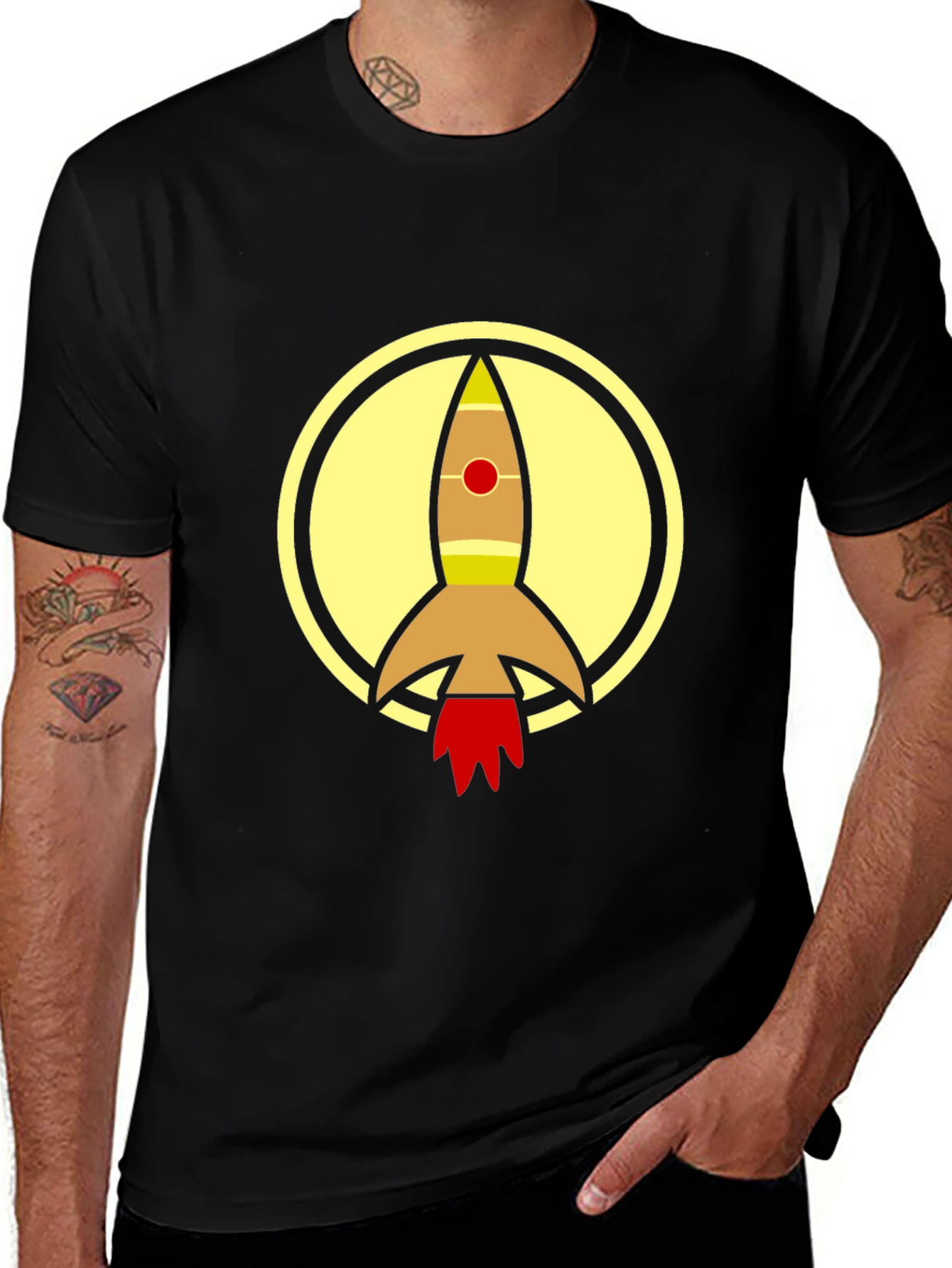 Rocket Circle T-Shirt - Futuristic Design