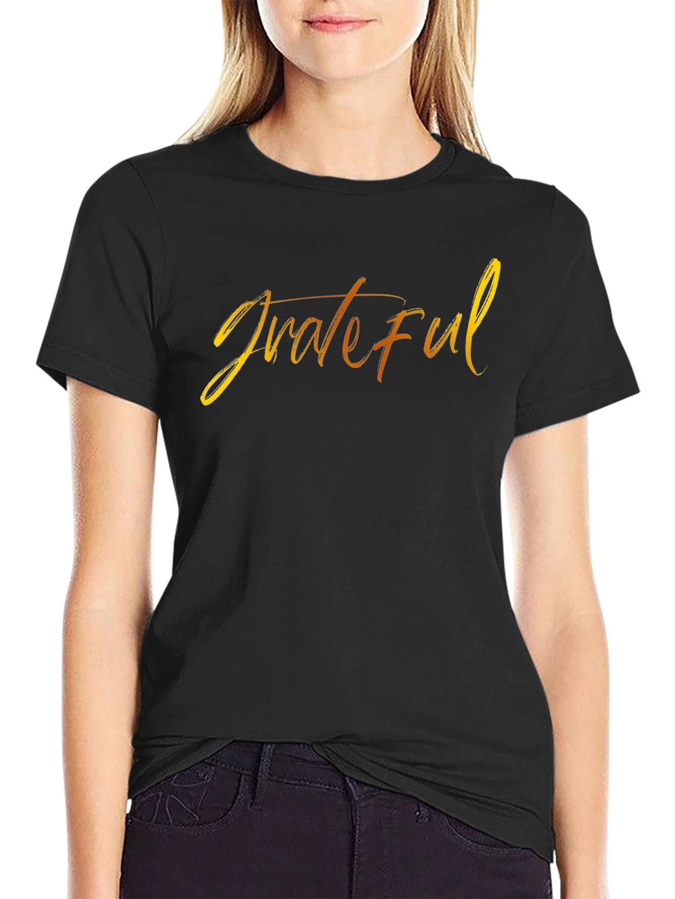 Grateful Graphic Tee - Stylish Comfort Positive Vibes