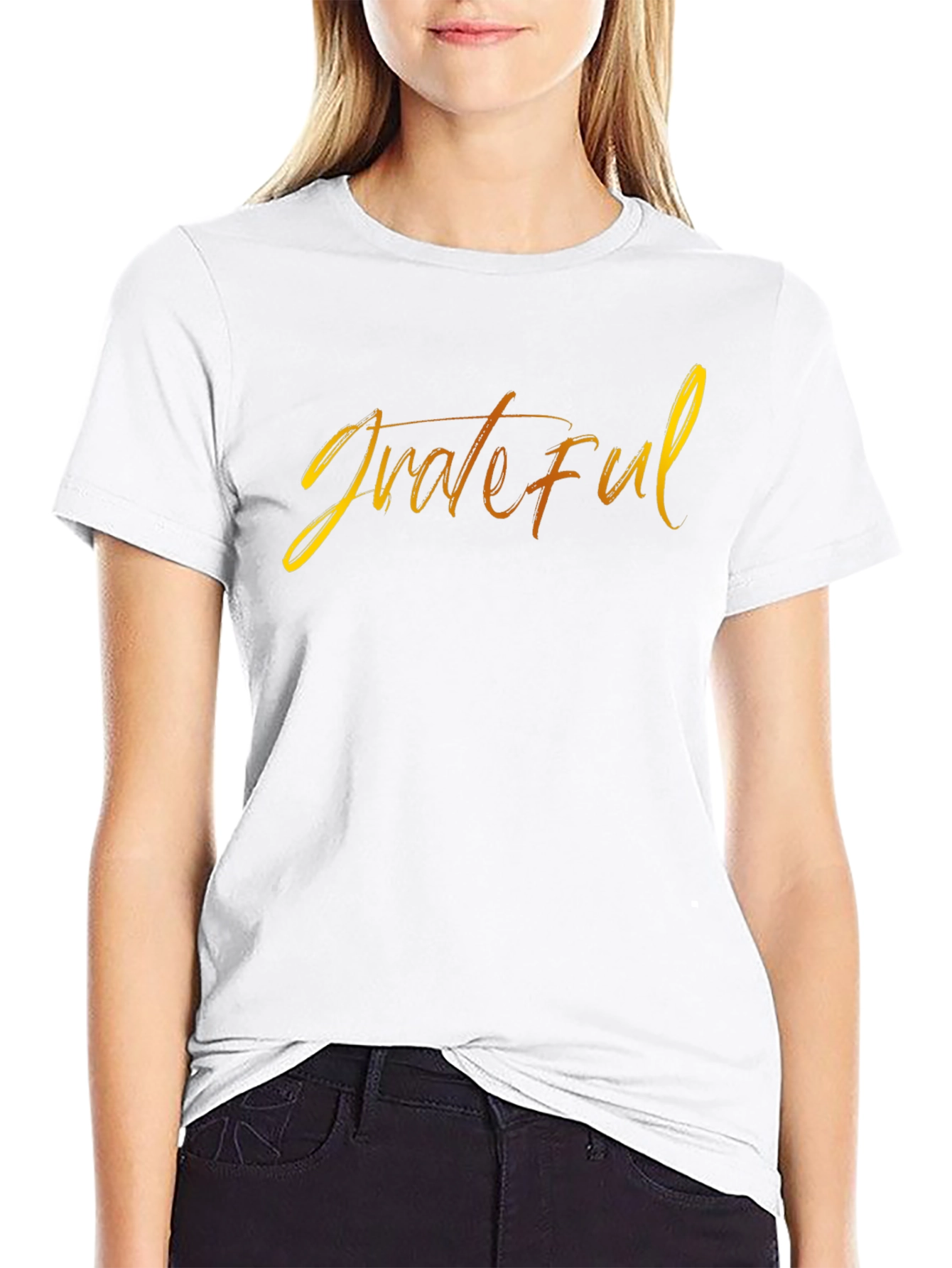 Grateful Graphic Tee - Stylish Comfort Positive Vibes