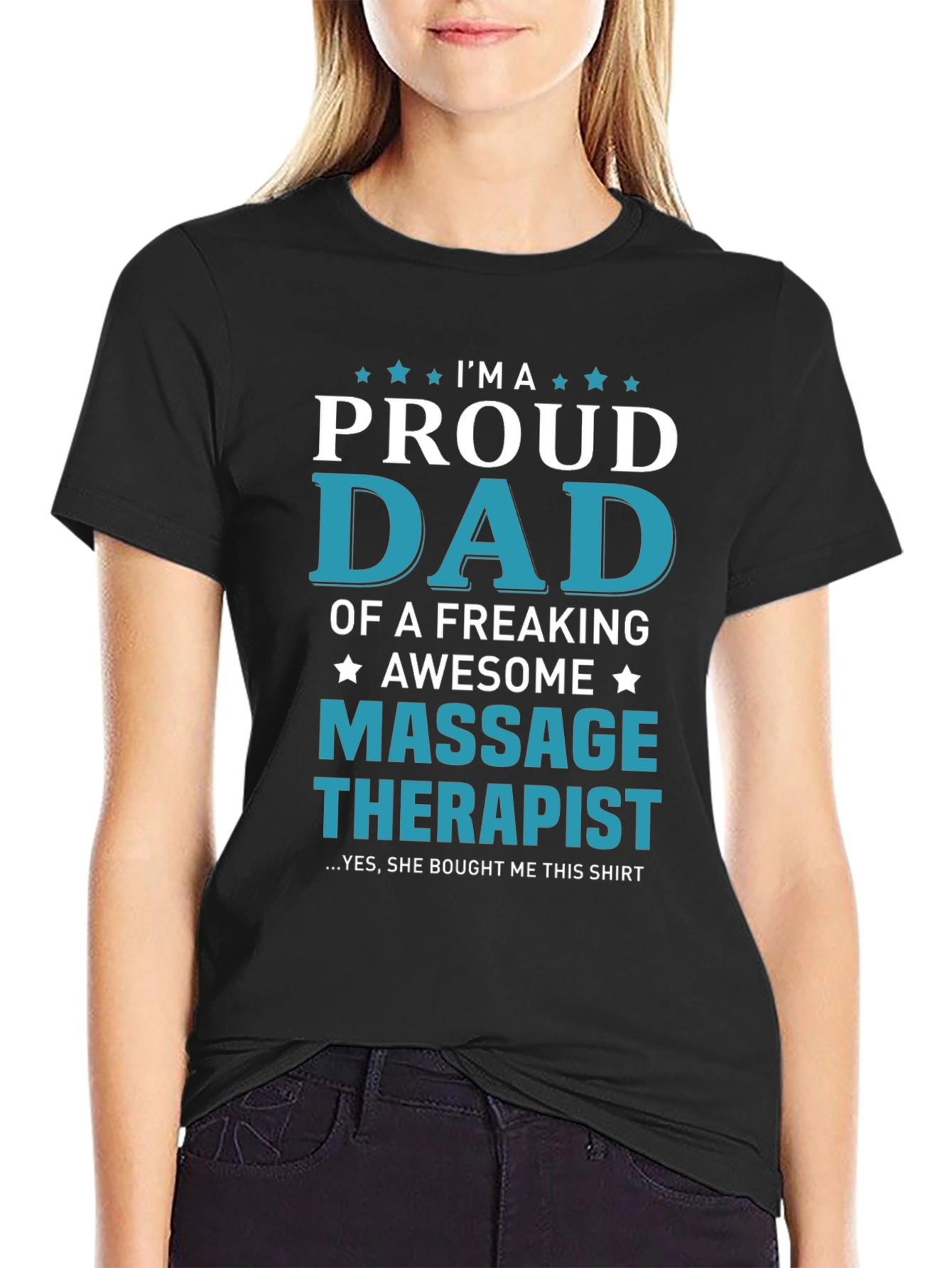 Proud Dad Massage Therapist Graphic T-Shirt