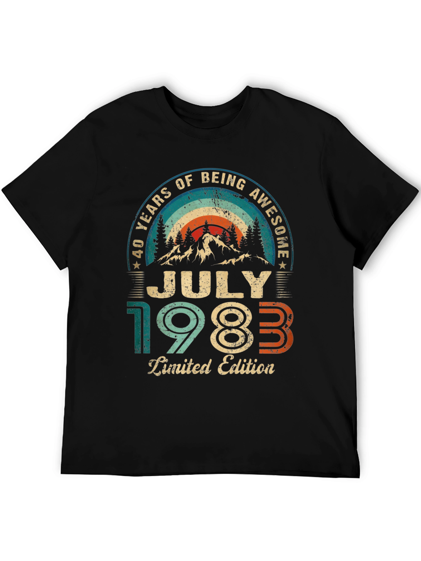 Retro July 1983 Limited Edition 40th Birthday T-Shirt