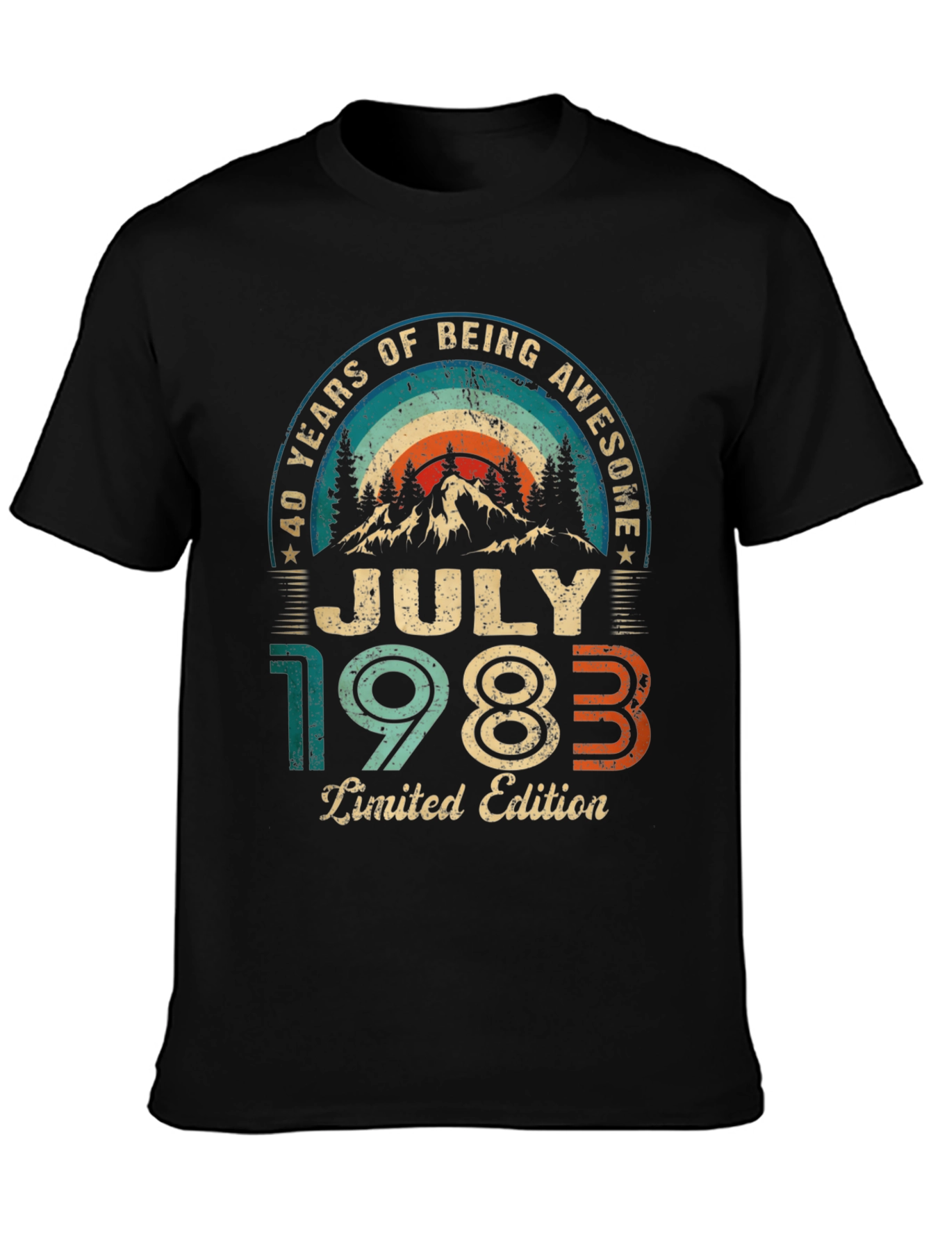 Retro July 1983 Limited Edition 40th Birthday T-Shirt