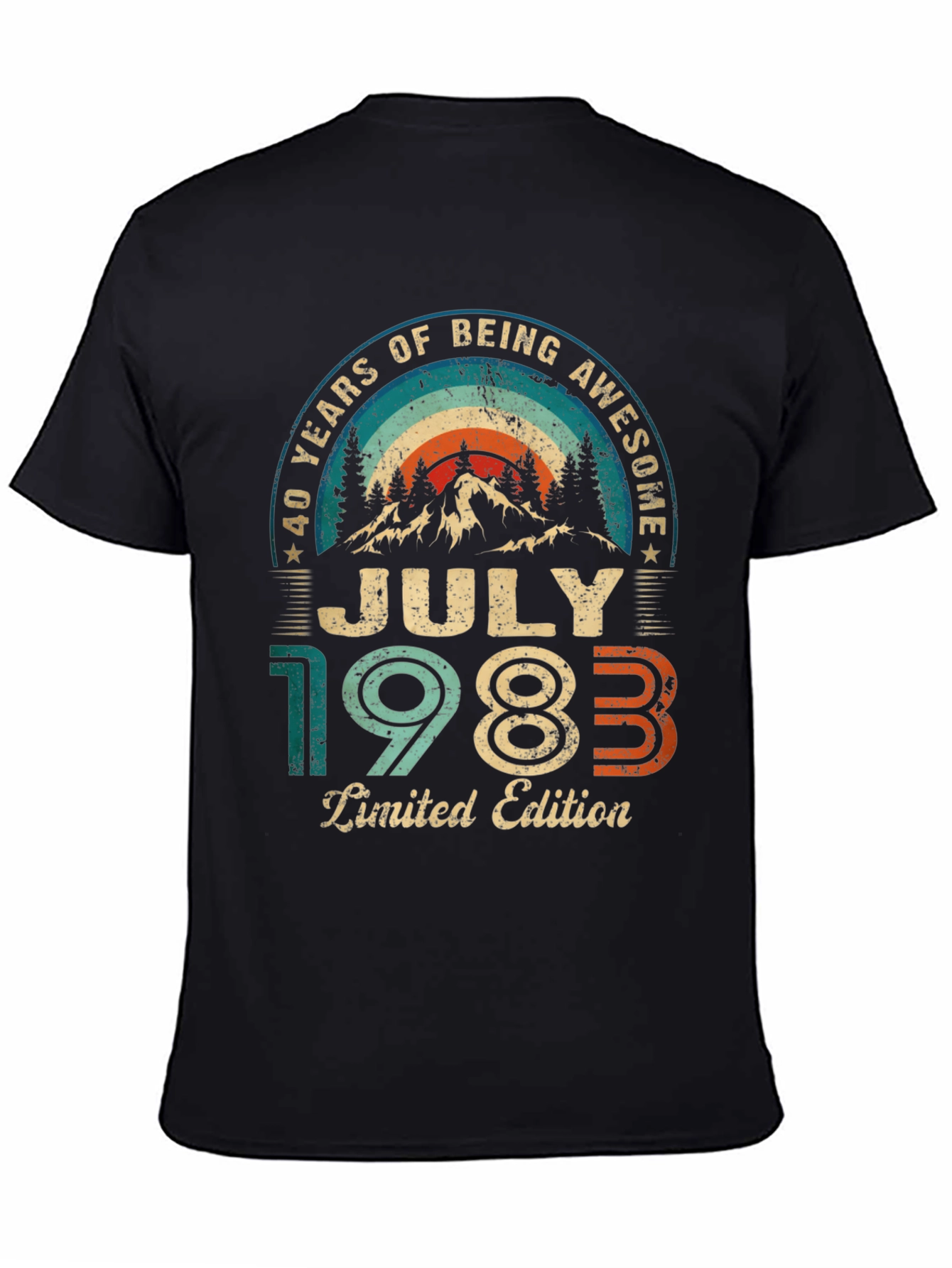 Retro July 1983 Limited Edition 40th Birthday T-Shirt
