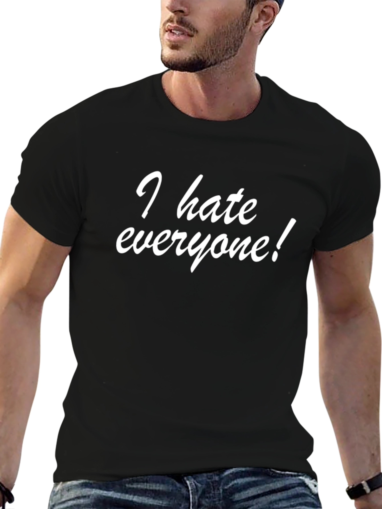 I Hate Everyone T-Shirt - Black Crew Neck Tee