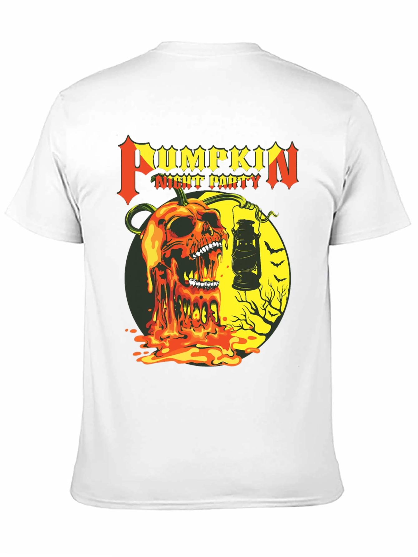 Pumpkin Night Party Black Graphic Tee