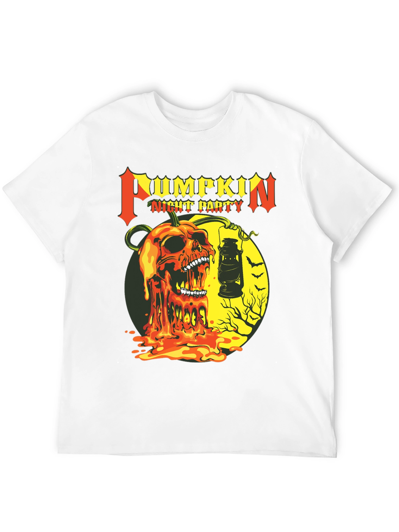 Pumpkin Night Party Black Graphic Tee