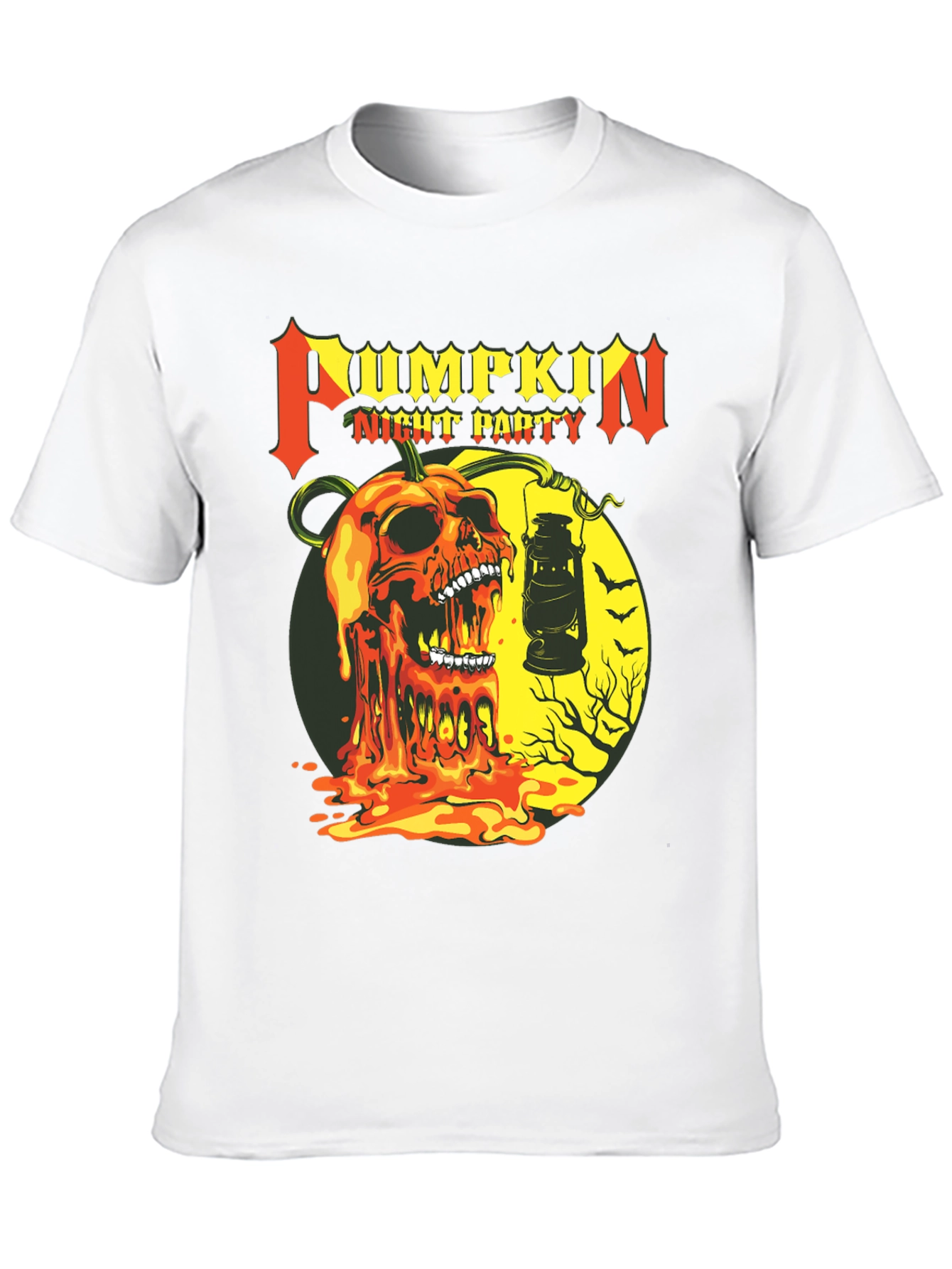 Pumpkin Night Party Black Graphic Tee