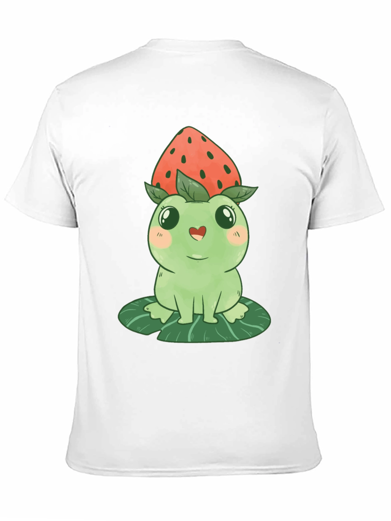 Cute Kawaii Frog Strawberry Hat T-Shirt