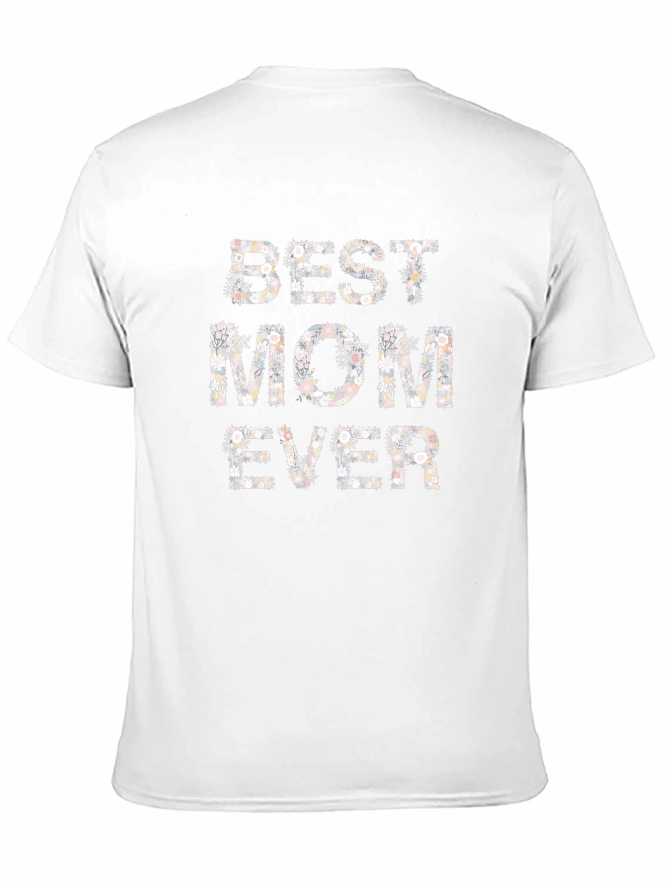 Best Mom Ever Floral Print Black T-Shirt