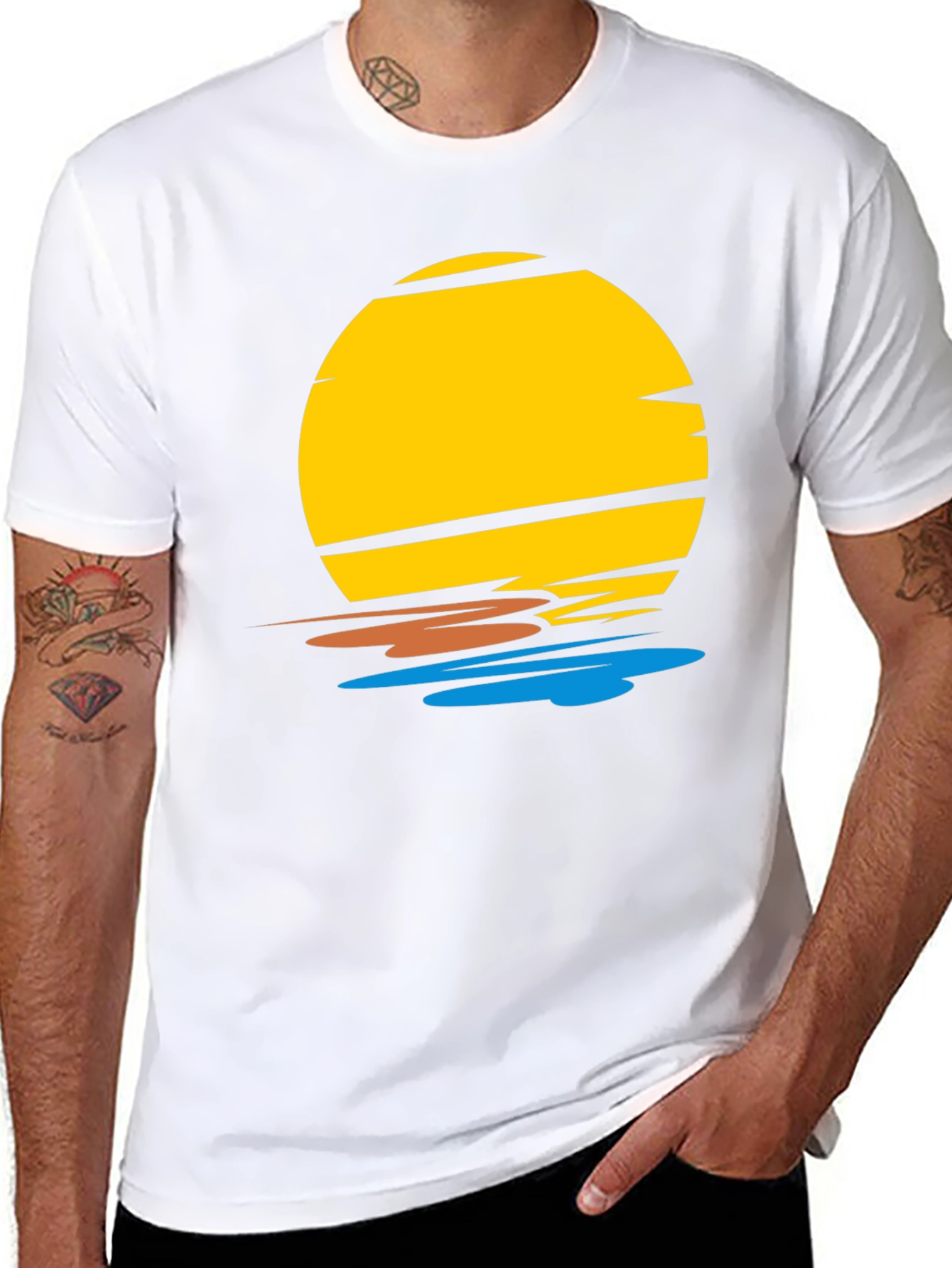 Sunset Graphic Black T-Shirt