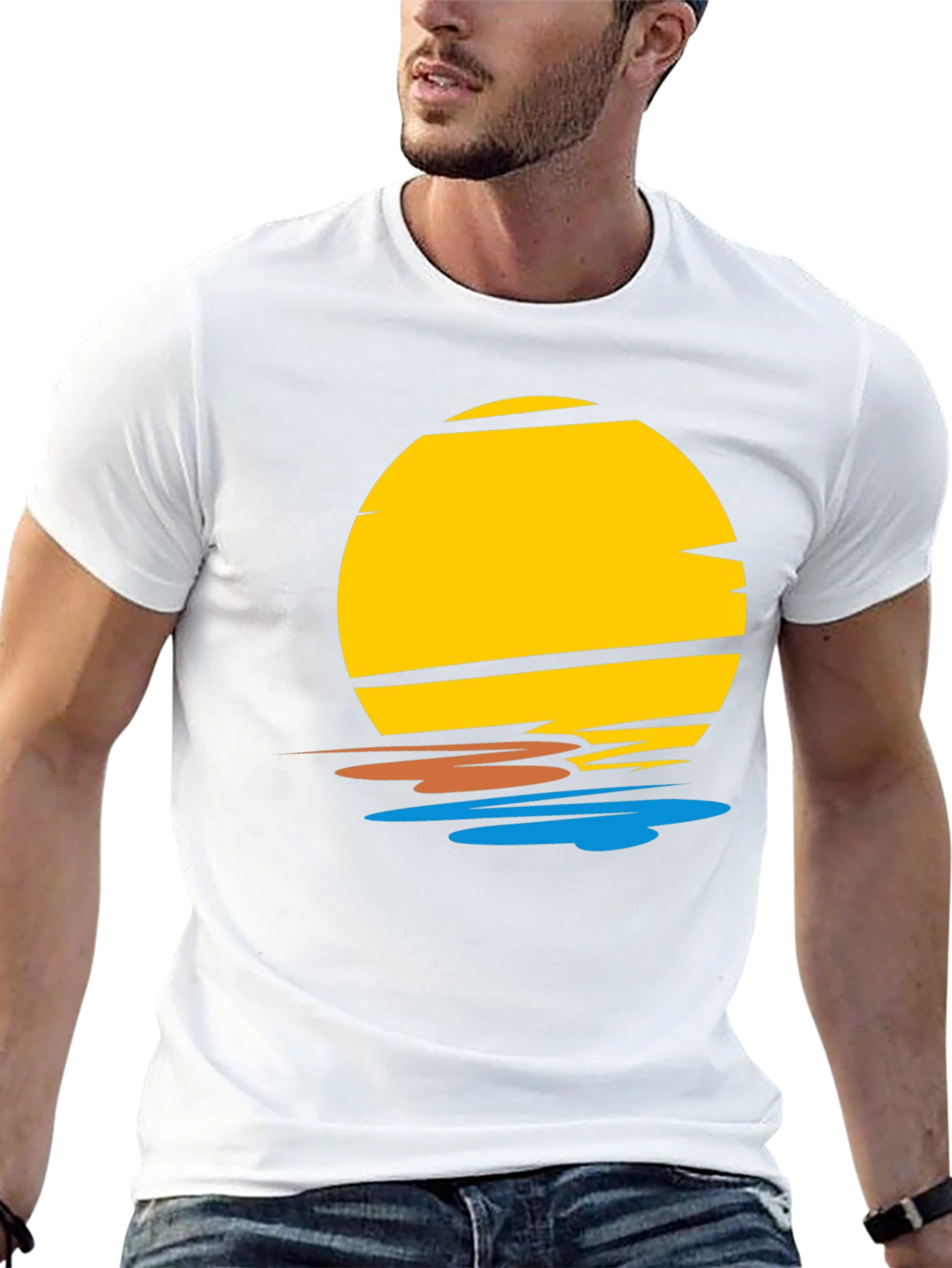Sunset Graphic Black T-Shirt