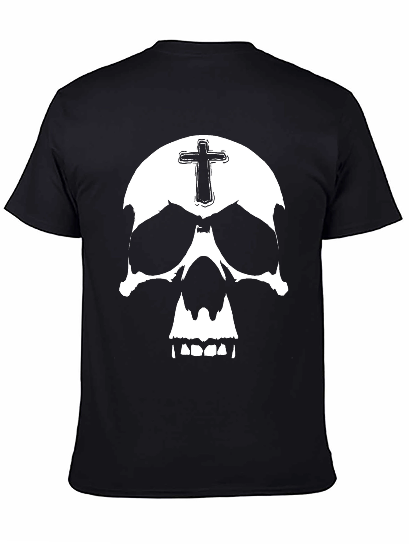 Skull & Cross Graphic T-Shirt - Black