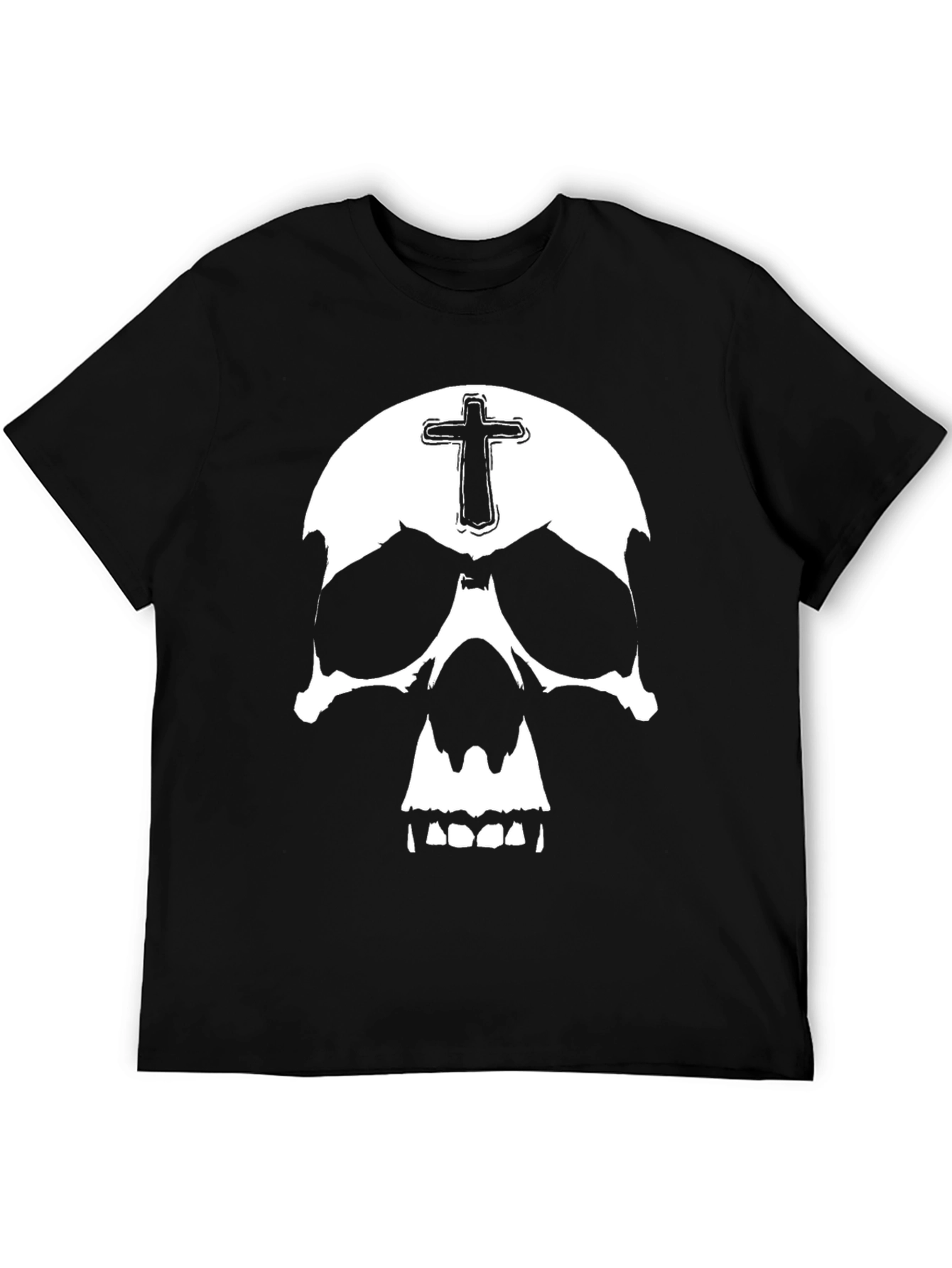 Skull & Cross Graphic T-Shirt - Black