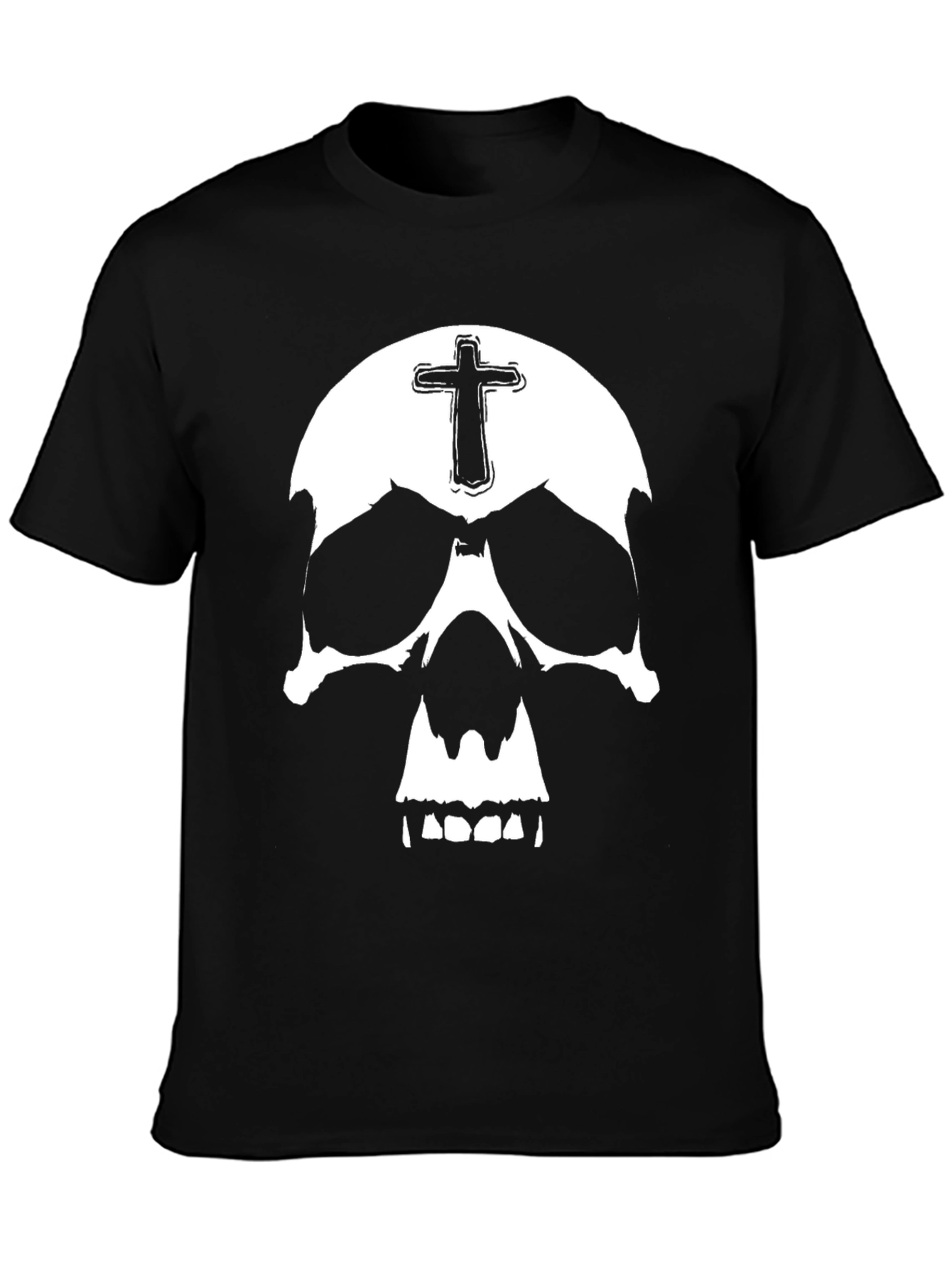 Skull & Cross Graphic T-Shirt - Black