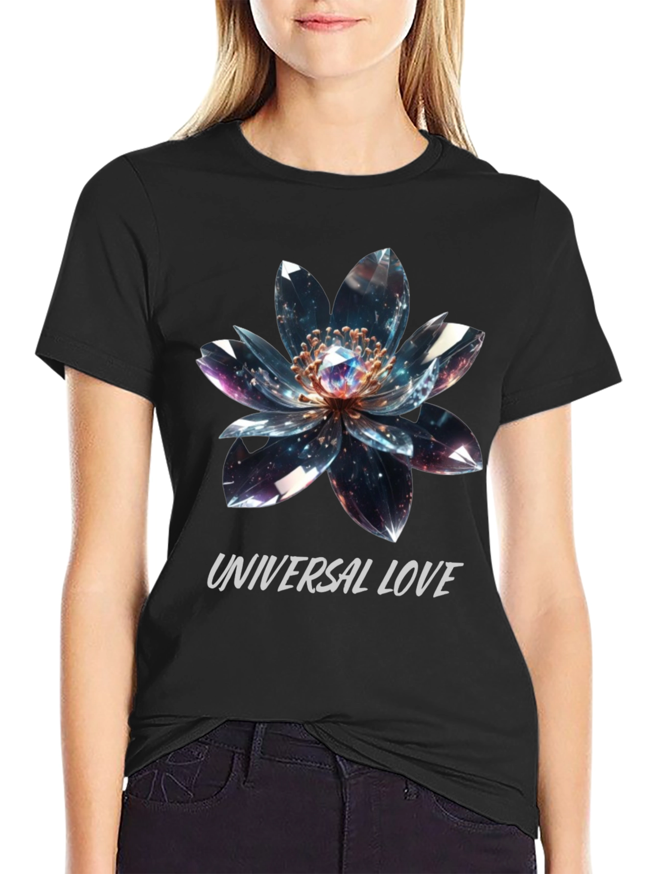 Universal Love Flower Graphic T-Shirt