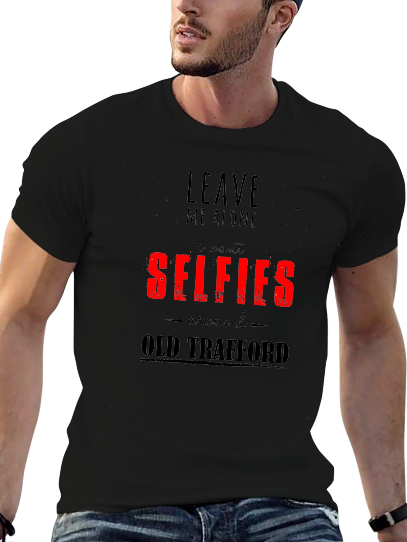 Selfies Old Trafford T-Shirt - Funny Graphic Tee