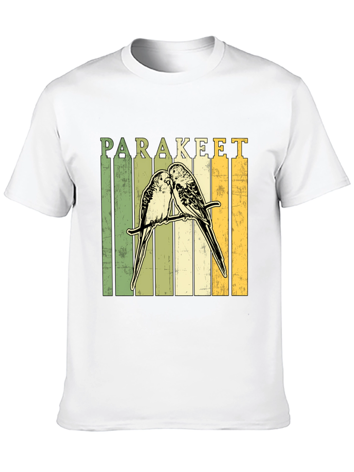 Retro Parakeet Graphic T-Shirt Bird Lover Tee