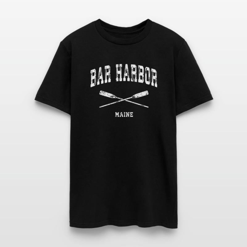 Bar Harbor Maine Nautical Crossed Oars