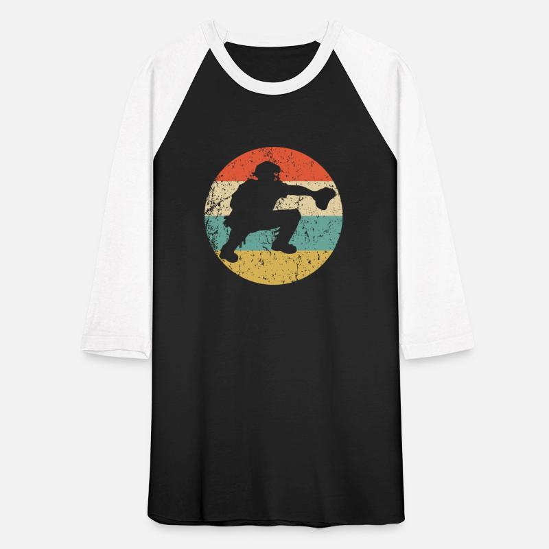 Baseball Catcher Silhouette Retro Baseball
