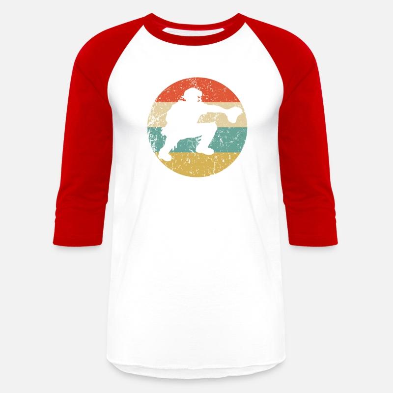 Baseball Catcher Silhouette Retro Baseball