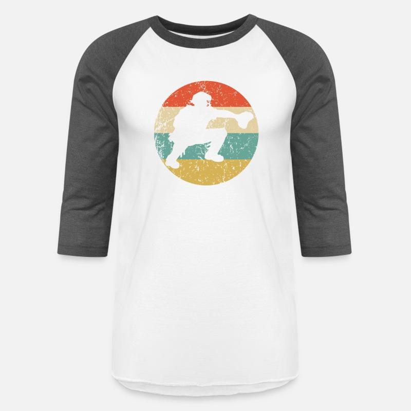 Baseball Catcher Silhouette Retro Baseball