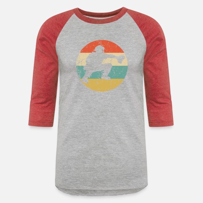 Baseball Catcher Silhouette Retro Baseball