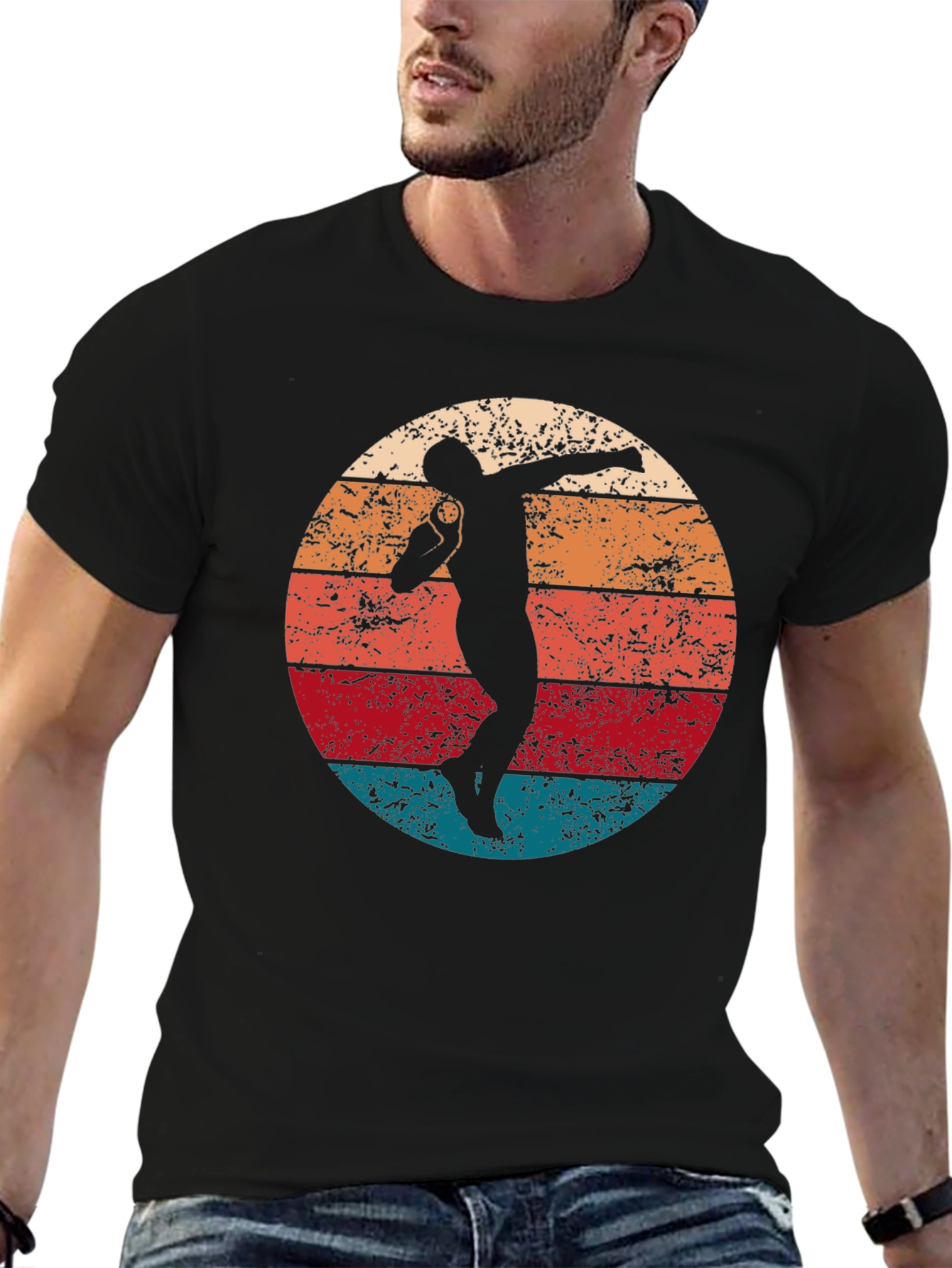 Retro Shot Put Silhouette Graphic Tee