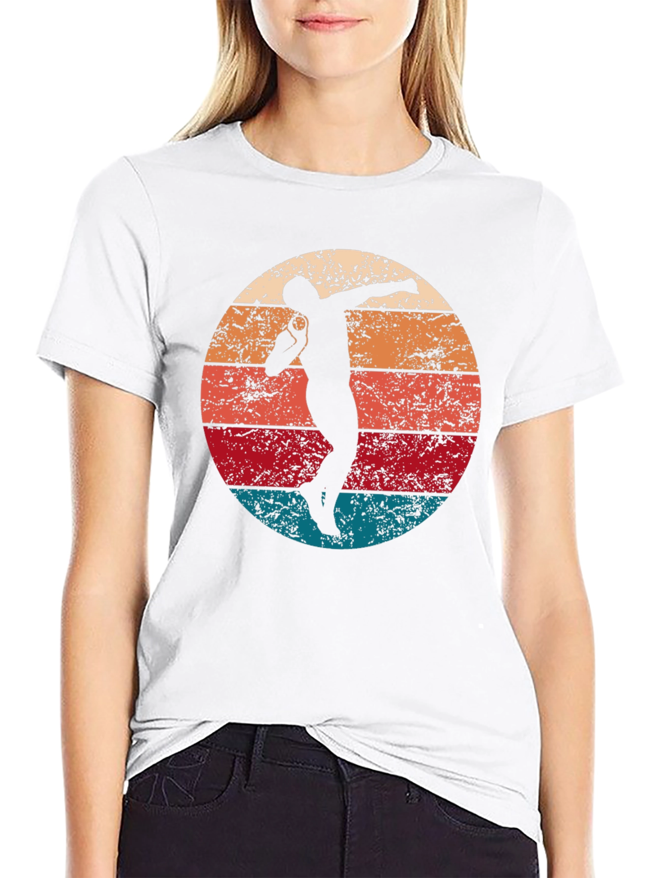 Retro Shot Put Silhouette Graphic Tee
