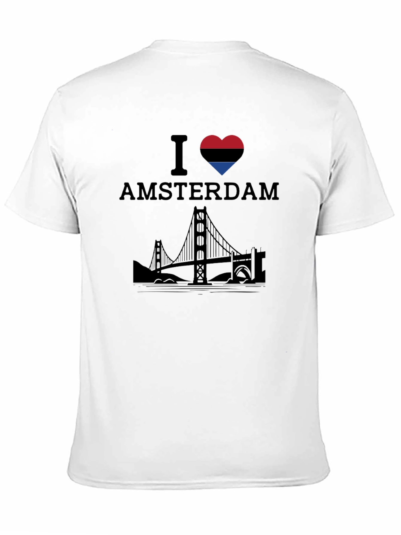 I Heart Amsterdam Graphic Tee - Black