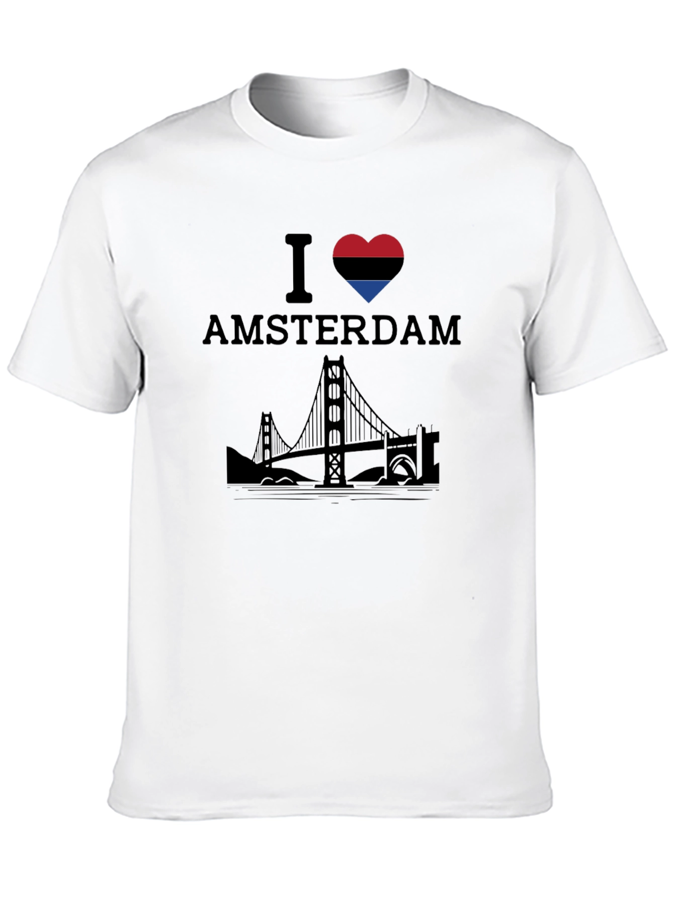I Heart Amsterdam Graphic Tee - Black