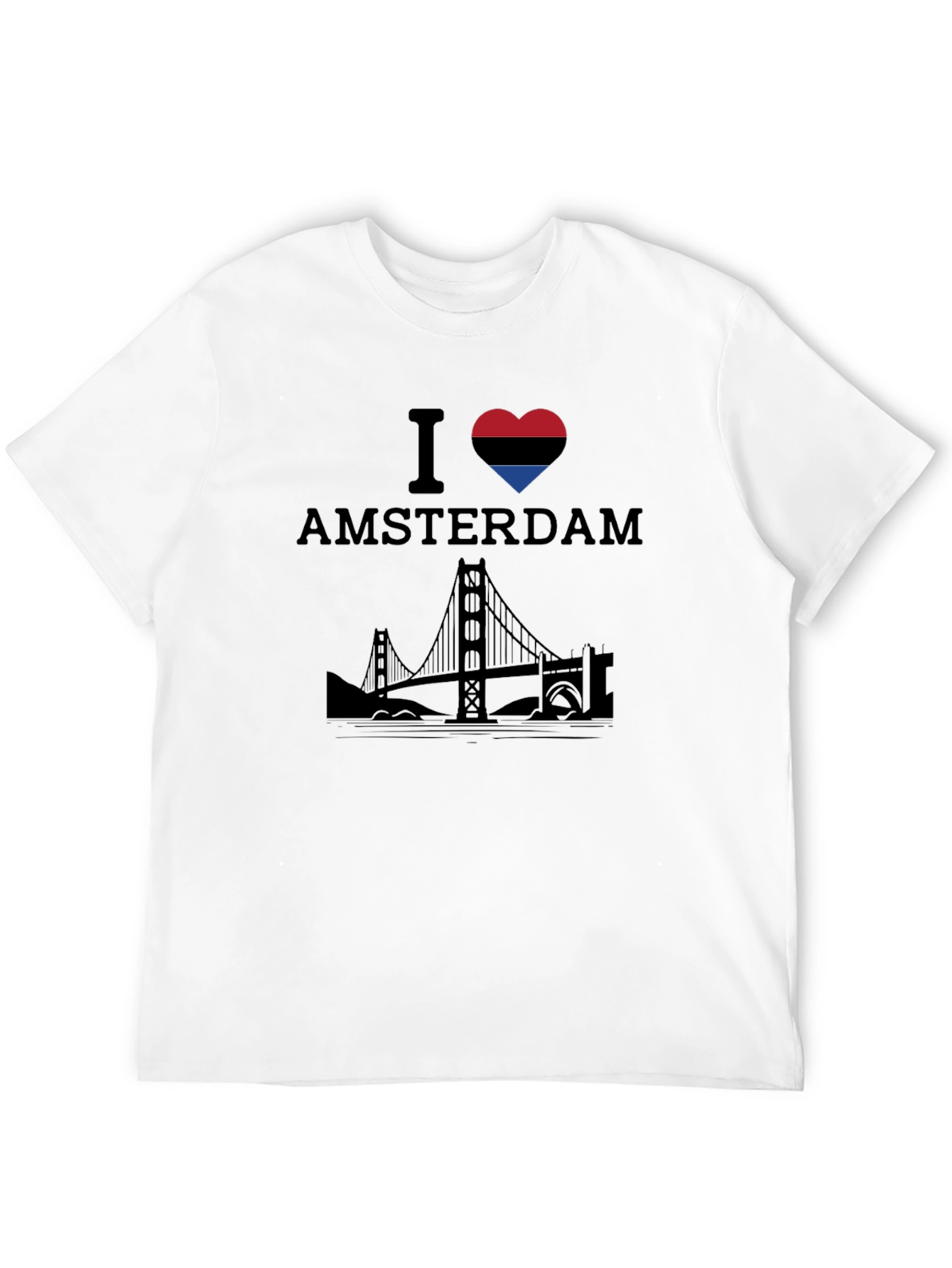 I Heart Amsterdam Graphic Tee - Black