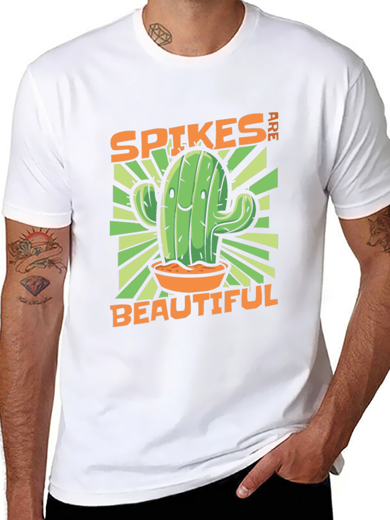 Spikes are Beautiful Cactus Graphic T-Shirt