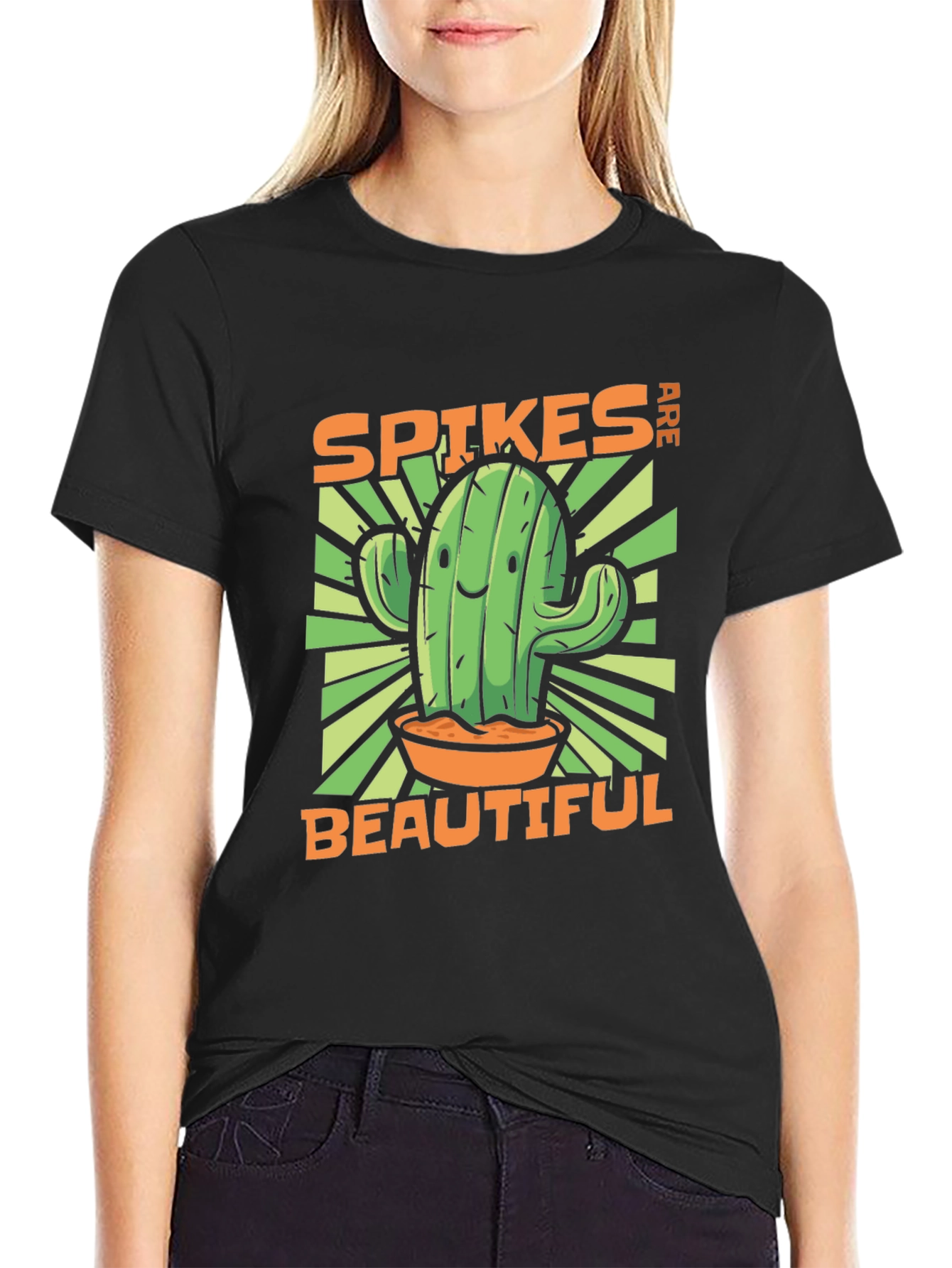 Spikes are Beautiful Cactus Graphic T-Shirt