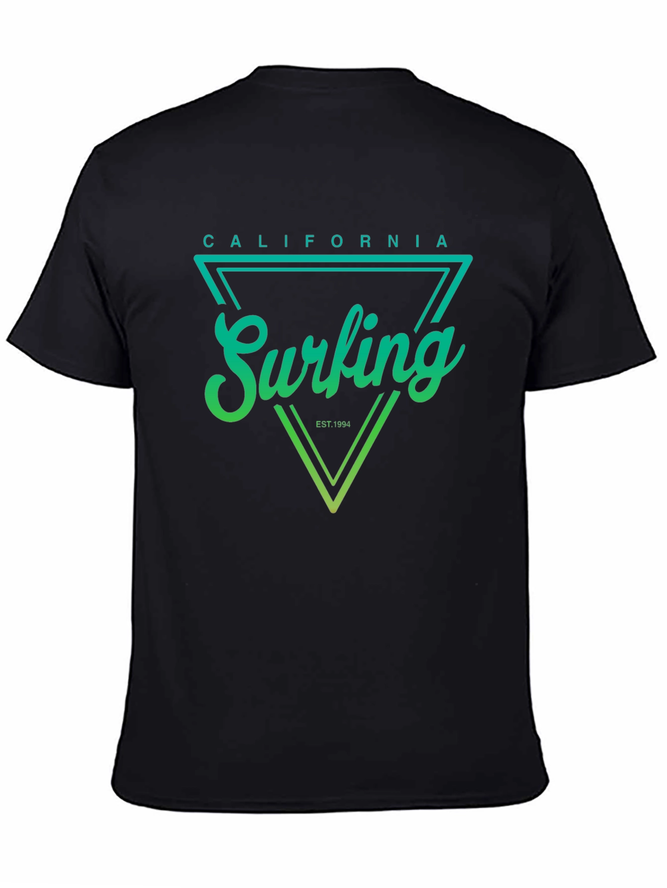California Surfing T-Shirt - Retro Triangle Design