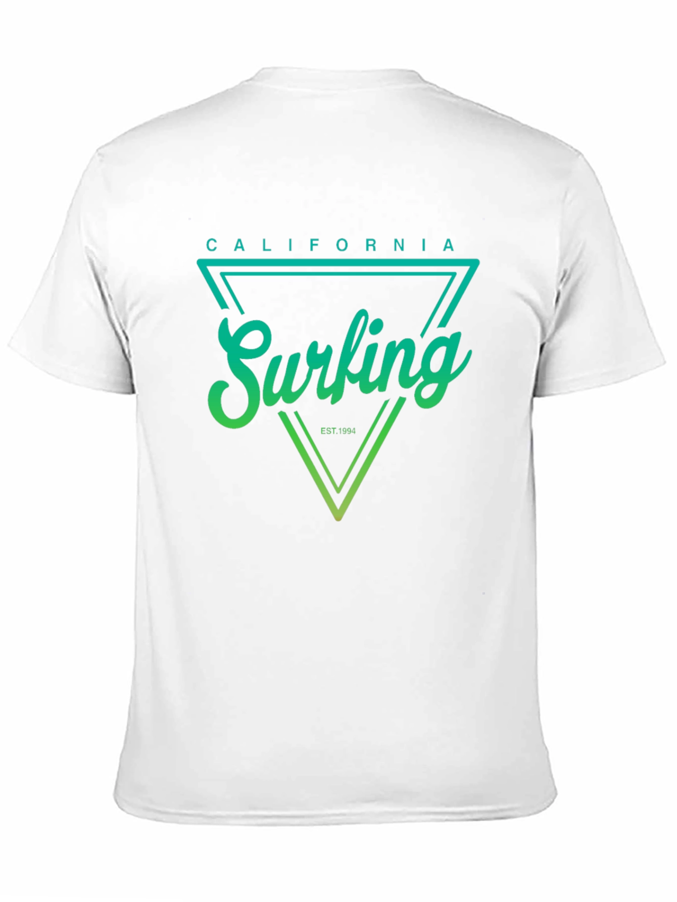 California Surfing T-Shirt - Retro Triangle Design