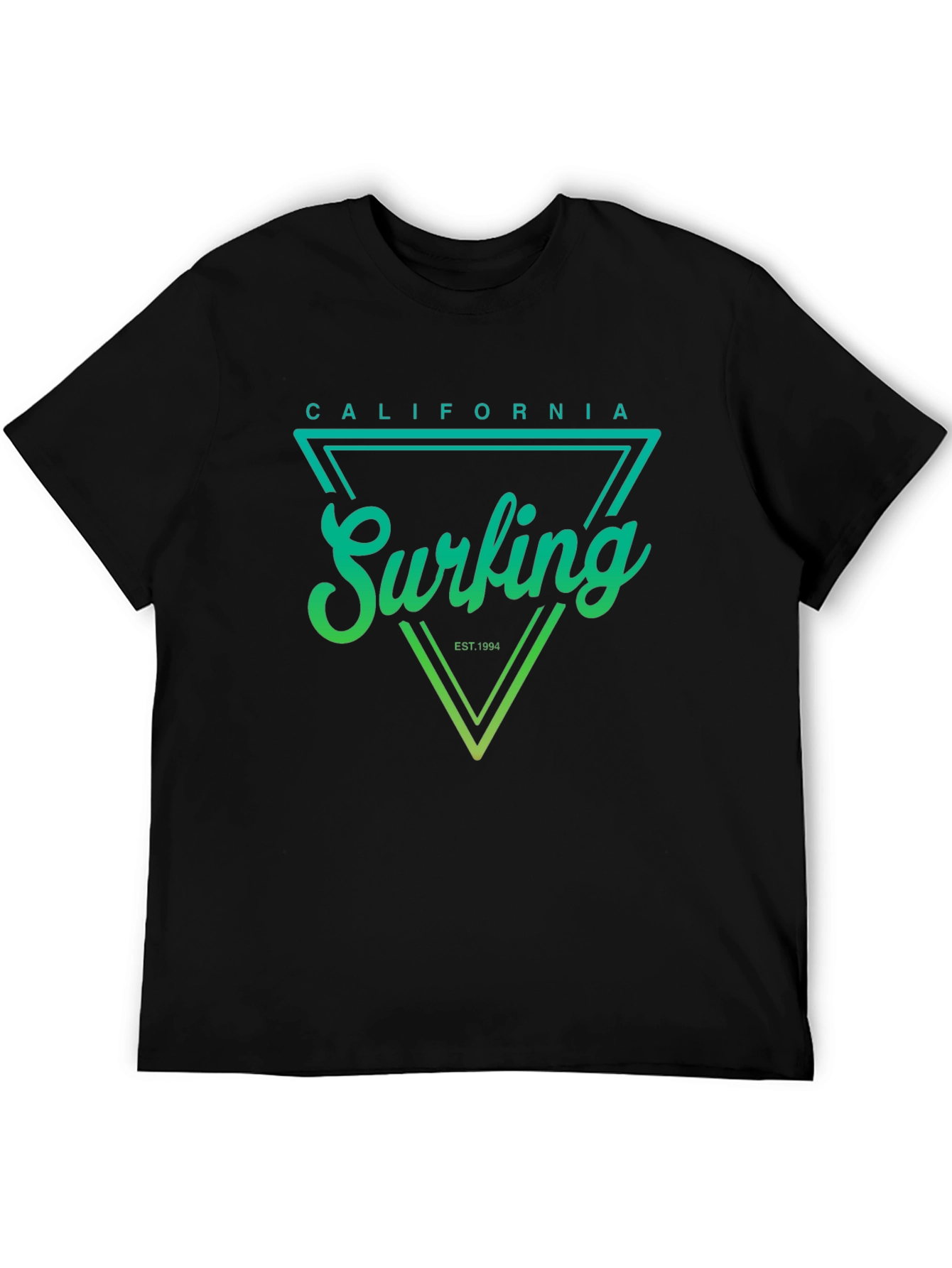 California Surfing T-Shirt - Retro Triangle Design