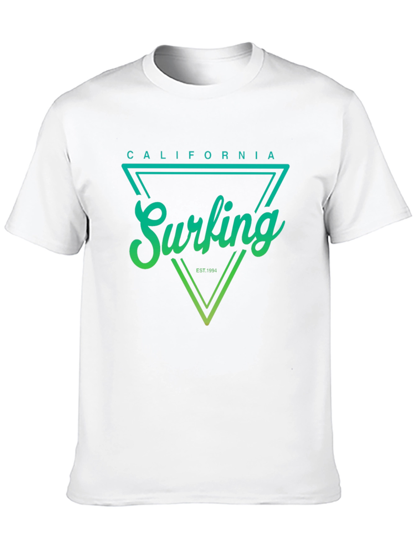 California Surfing T-Shirt - Retro Triangle Design