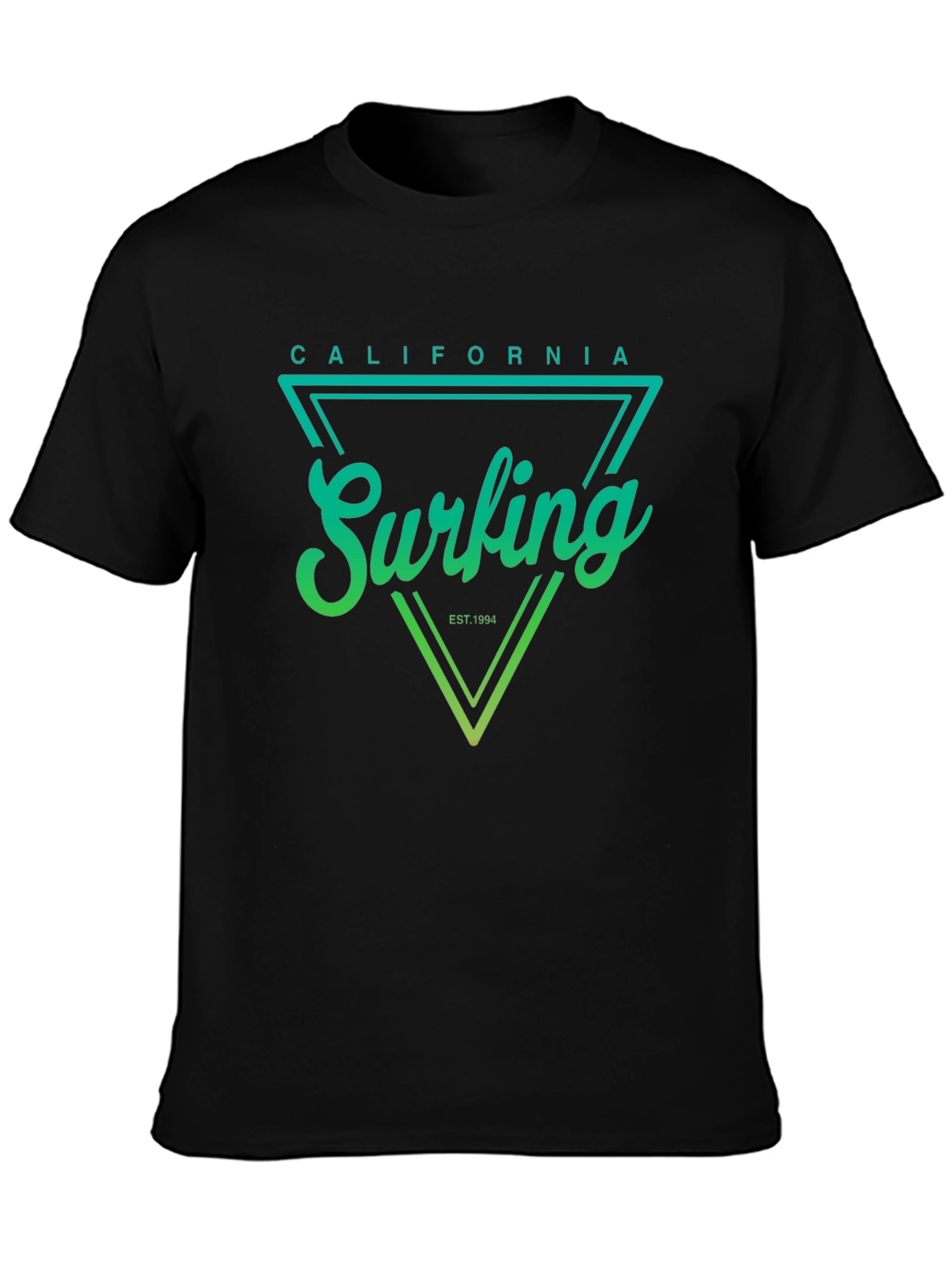 California Surfing T-Shirt - Retro Triangle Design