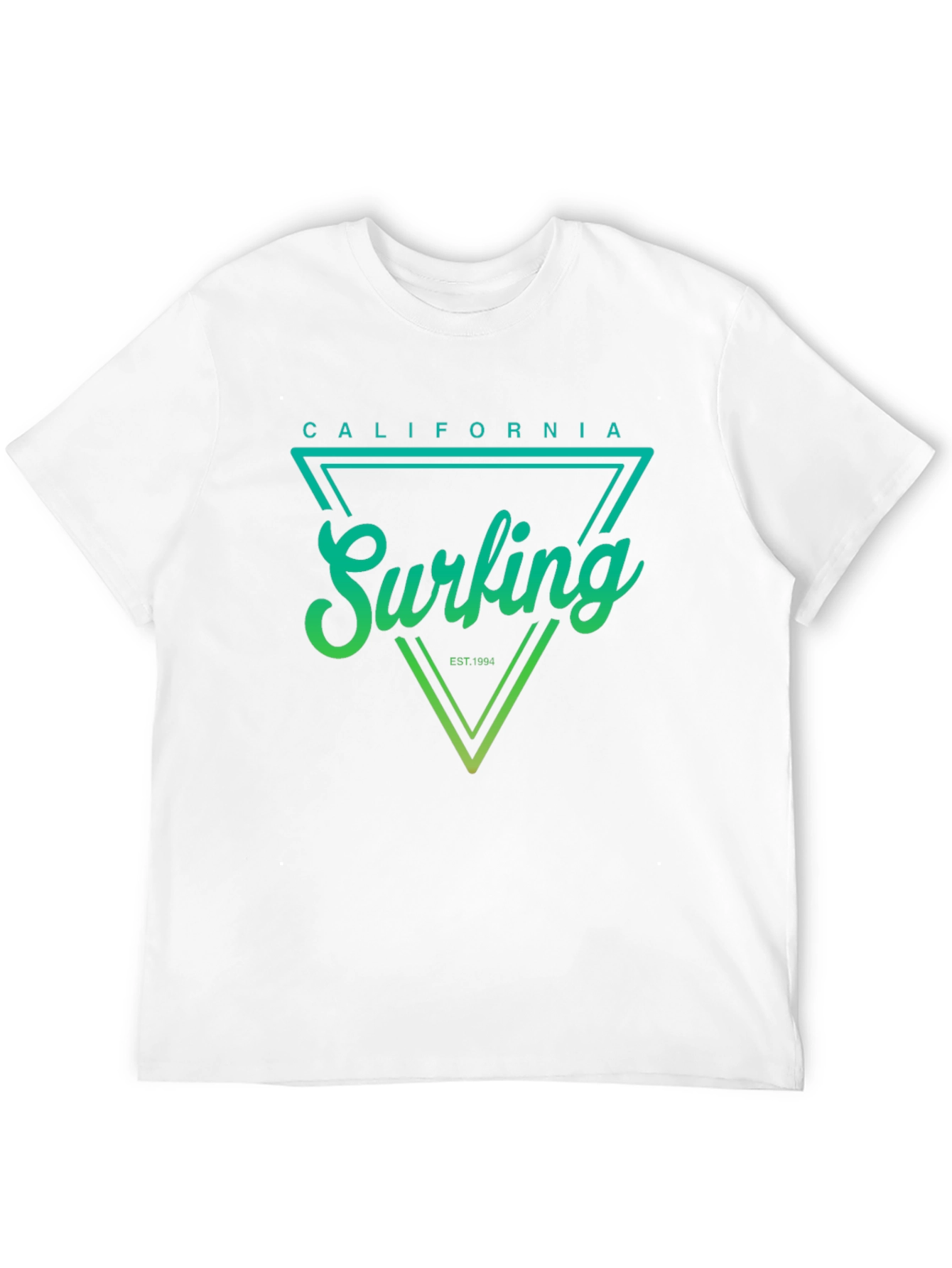 California Surfing T-Shirt - Retro Triangle Design