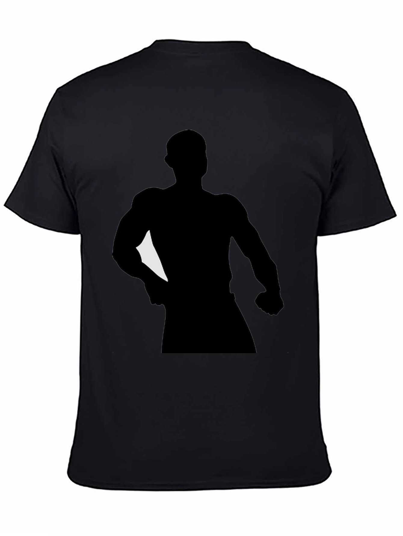 Silhouette Graphic T-Shirt Black Cotton Tee