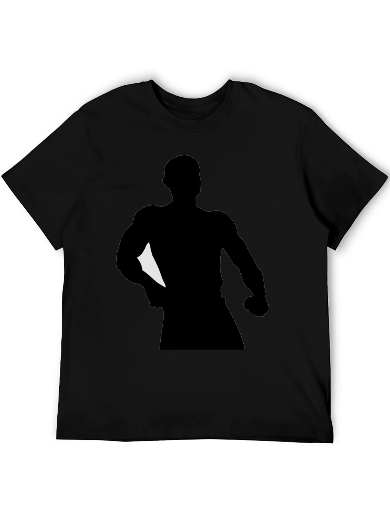 Silhouette Graphic T-Shirt Black Cotton Tee