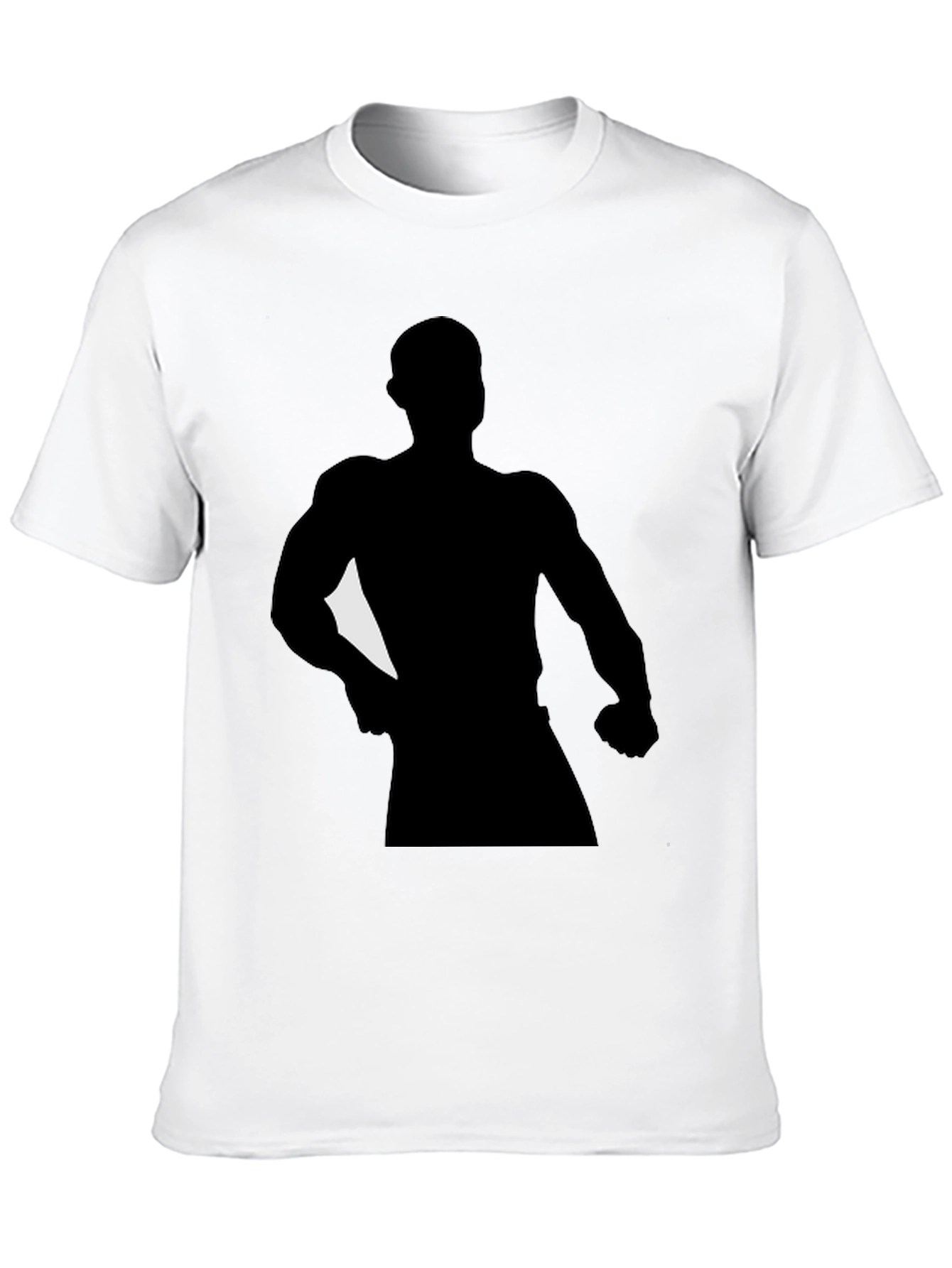 Silhouette Graphic T-Shirt Black Cotton Tee