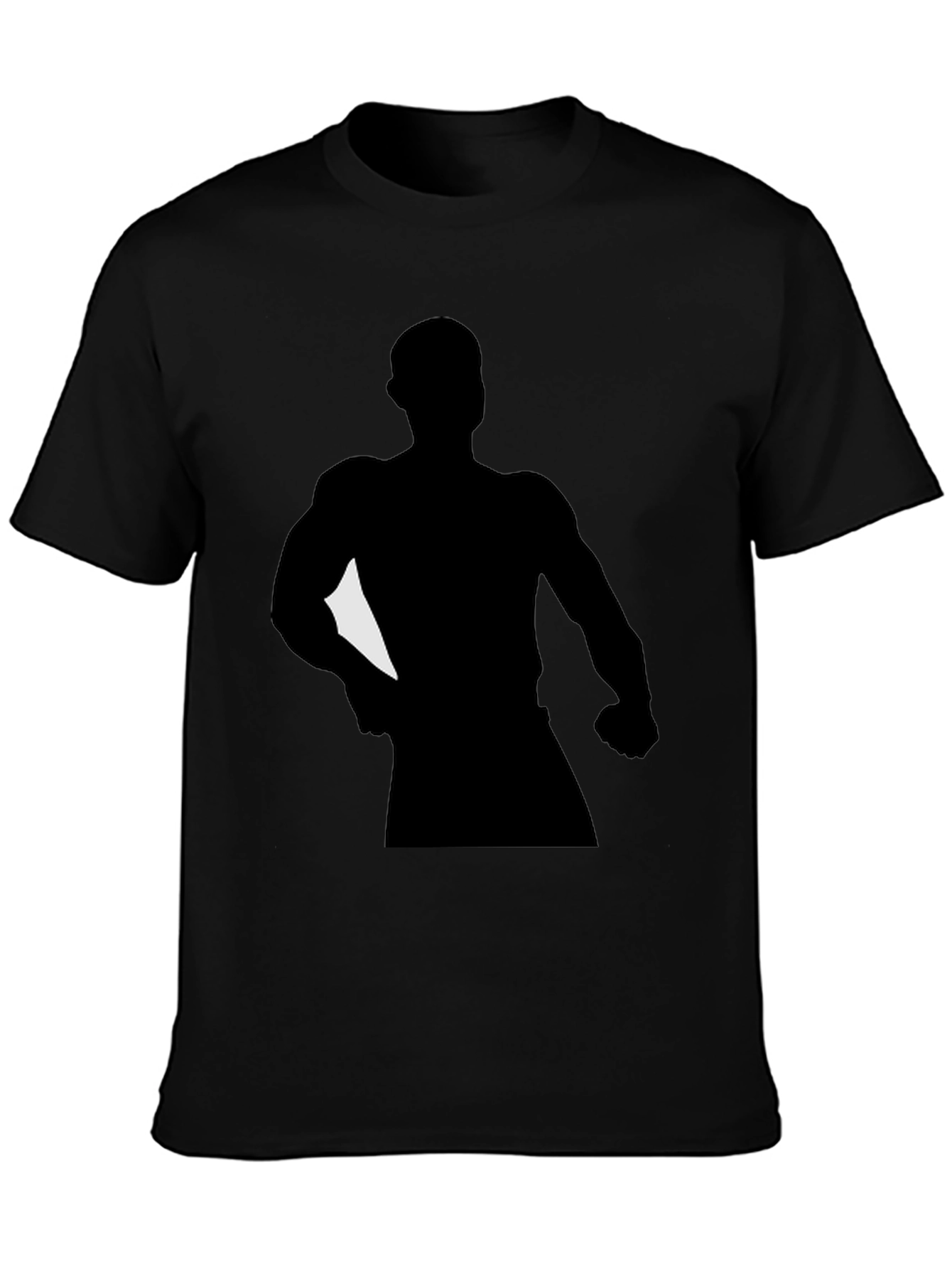 Silhouette Graphic T-Shirt Black Cotton Tee