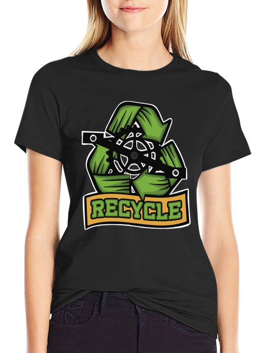 Recycle Bicycle T-Shirt - Eco Friendly Design