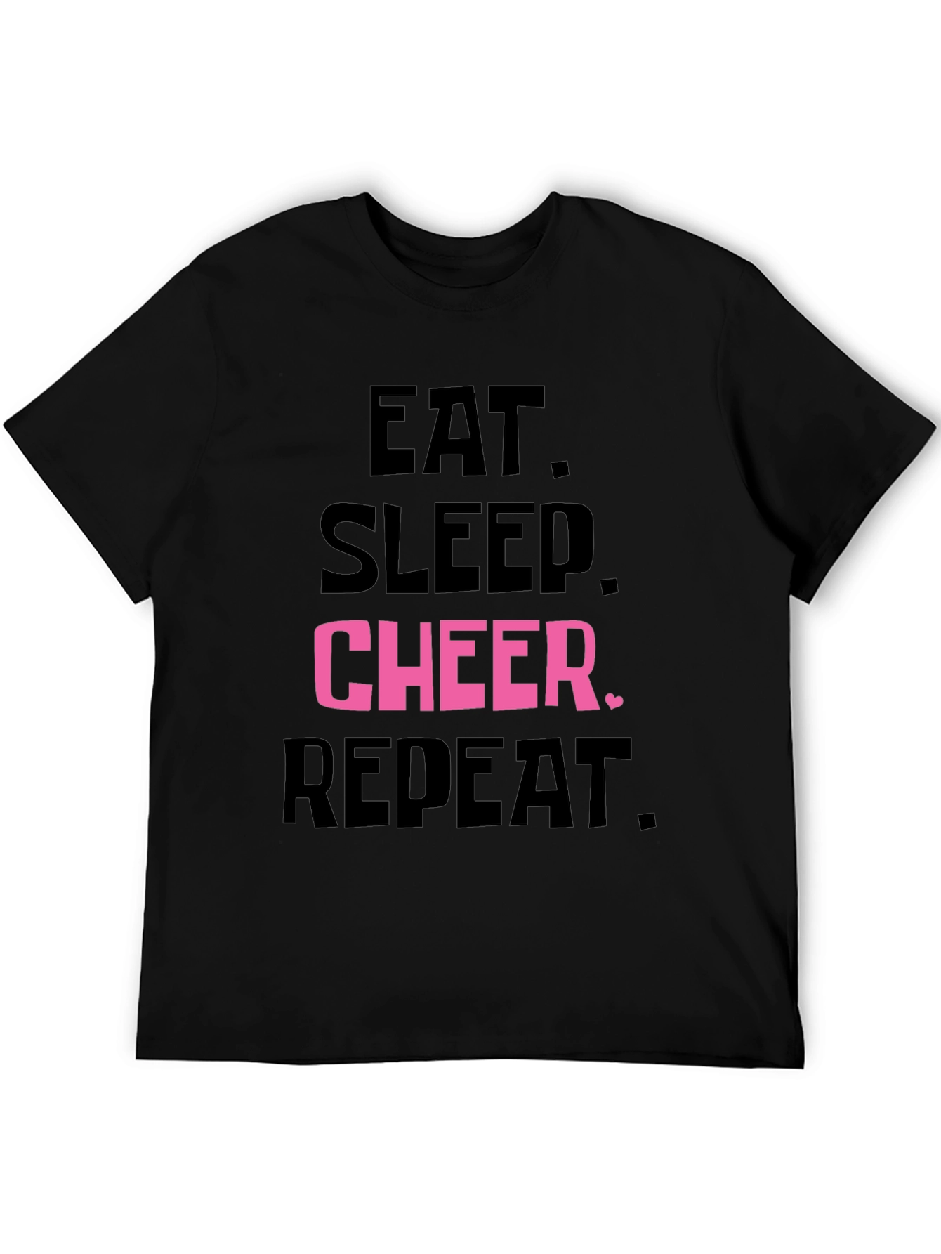 Eat Sleep Cheer Repeat T-Shirt - Cheerleading Tee